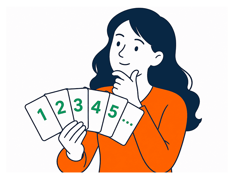 A woman looking at multiple options that will help answer whether a problem is worth solving