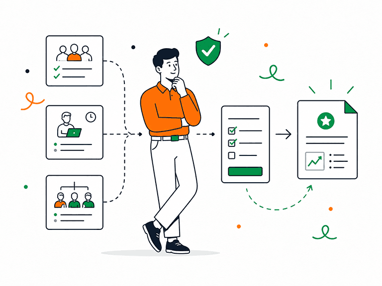 Details about your team size, ways of working and structure feeding into a tailored recommendation